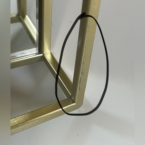 Urban Outfitters Minimalist Faye Jewelry Mirror Vanity Storage Holder in Gold - Picture 12 of 13